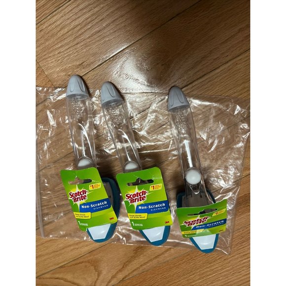 3M Scotch-Brite Non-Scratch Soap Dispensing Dishwand - Lot of 3 NEW - Picture 1 of 4
